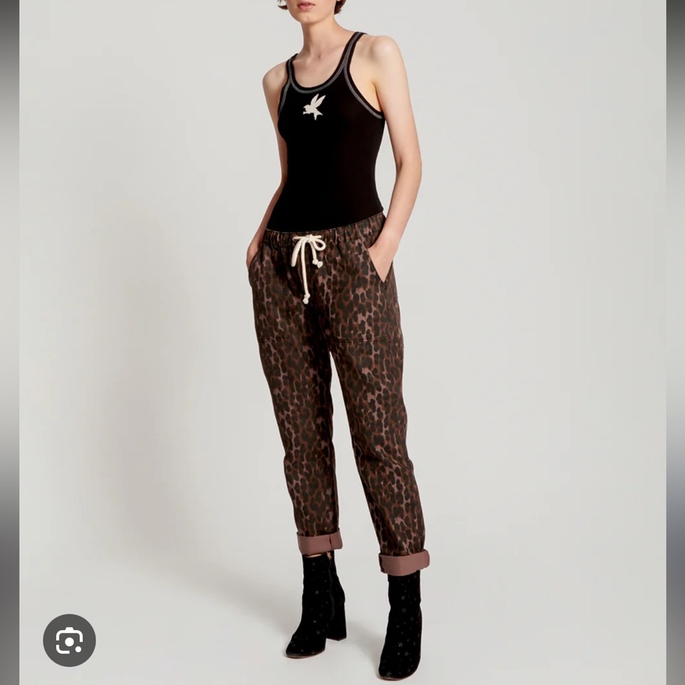 One Teaspoon Leopard Shabbies Drawstring Joggers